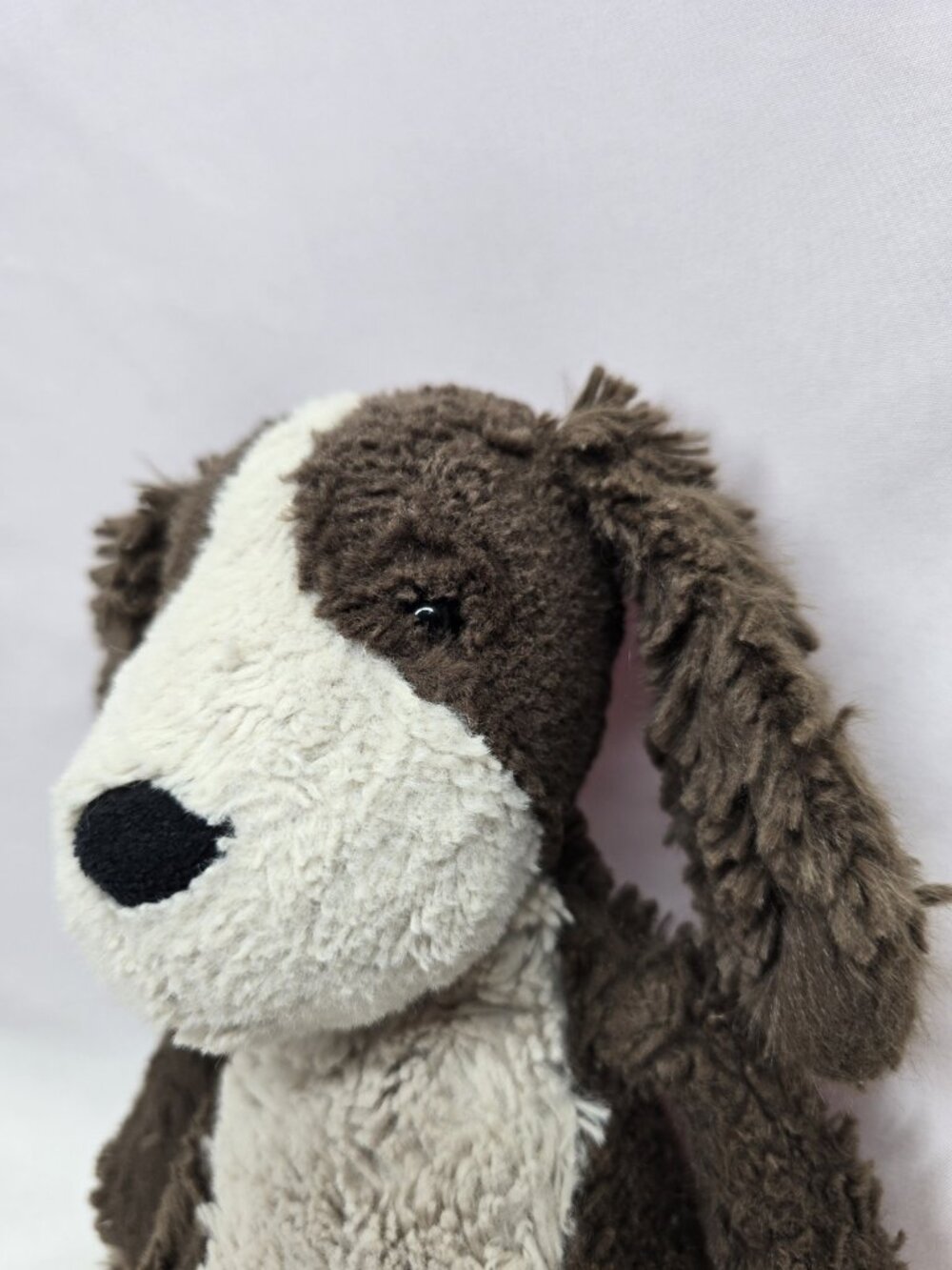 Jellycat London Bashful Fudge Puppy Brown & White Plush 12”- Matted Fur Used - Picture 3 of 16